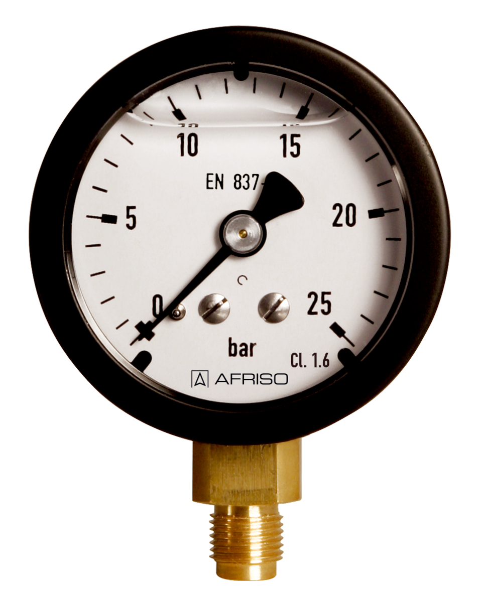 AFRISO Manometer für Pumpenprüfset RF50Gly PPS D601 -1/0bar G1/8B radial KL1,6 VOR 16200 16210